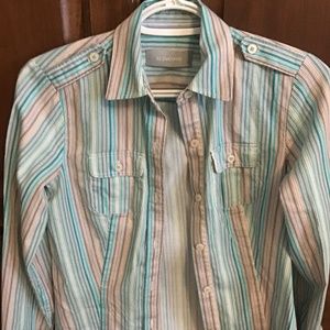 Striped button down shirt